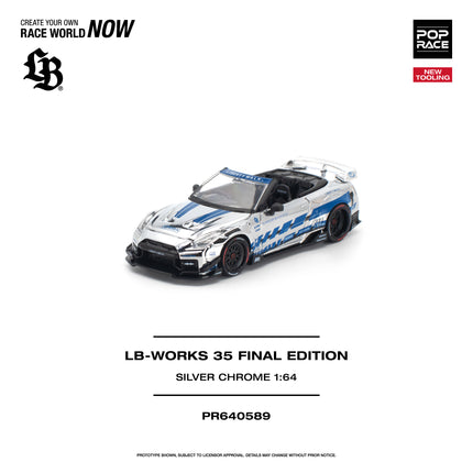 [Pre-Order] 1:64 POP Race LB-WORKS 35 FINAL EDITION SILVER CHROME （8.18）