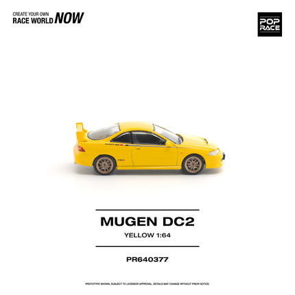 1:64 POP Race Diecast Model Car MUGEN DC2 YELLOW
