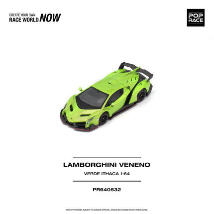 [Pre-Order] 1:64 POP Race PR640532 LAMBORGHINI VENENO VERDE ITHACA（10.26）