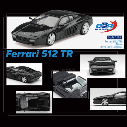 [Pre-Order] BBR Models Ferrari 512 TR Nero （8.4）