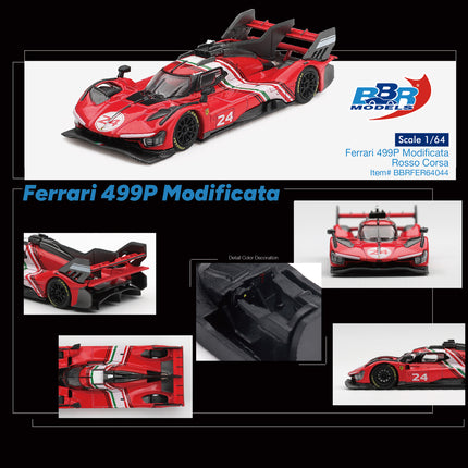 [Pre-Order] BBR Models Ferrari 499P Modificata Rosso Corsa （8.4）