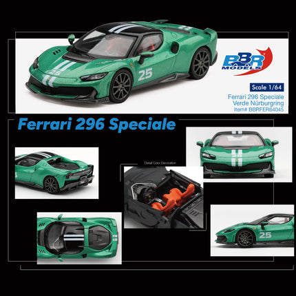 [Pre-Order] BBR Models Ferrari 296 Speciale Verde Nürburgring（9.21）