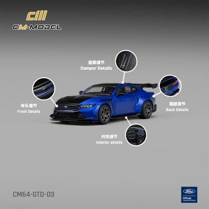 [Pre-Order]CM Model Ford GTD Lightning Blue with Vivid Black Hood (9.25)