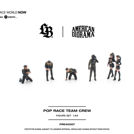 [Pre-Order] 1:64 POP Race  POP RACE TEAM CREW (6 Figures)   (8.3)