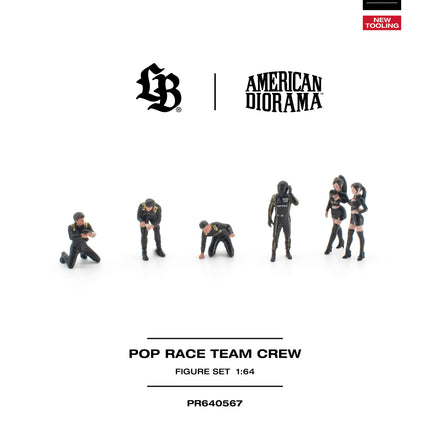 [Pre-Order] 1:64 POP Race  POP RACE TEAM CREW (6 Figures)   (8.3)