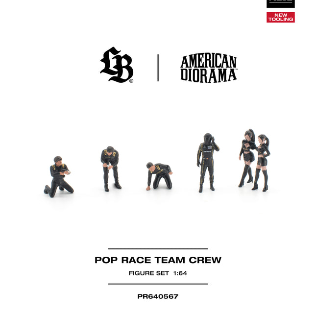 [Pre-Order] 1:64 POP Race  POP RACE TEAM CREW (6 Figures)   (8.3)