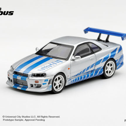 [Pre-Order]  1/64 Mini GT Nissan Skyline GT-R  C-West  "2 Fast 2 Furious"  Brian O'Conner  （10.7）