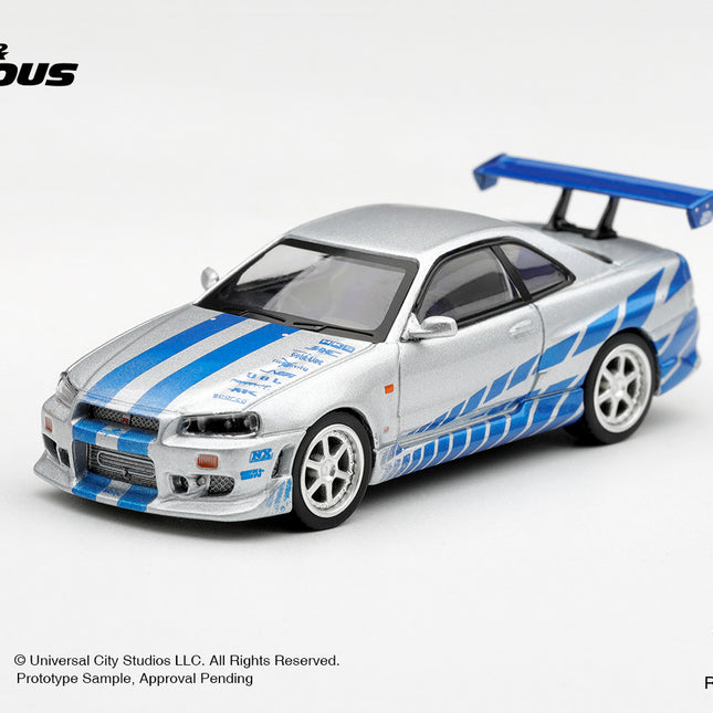 [Pre-Order]  1/64 Mini GT Nissan Skyline GT-R  C-West  "2 Fast 2 Furious"  Brian O'Conner  （10.7）