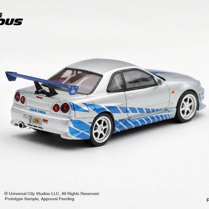 [Pre-Order]  1/64 Mini GT Nissan Skyline GT-R  C-West  "2 Fast 2 Furious"  Brian O'Conner  （10.7）