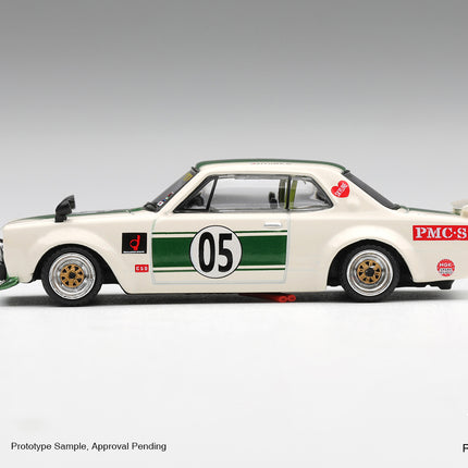 [Pre-Order]  1/64 Mini GT  Nissan Skyline LB-WORKS "HAKOSUKA" White / Green  (8.3)