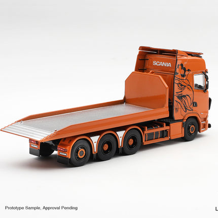 [Pre-Order]  1/64 Mini GT Scania 770S B8x4NA Hooklift Flatbed Orange（10.12）