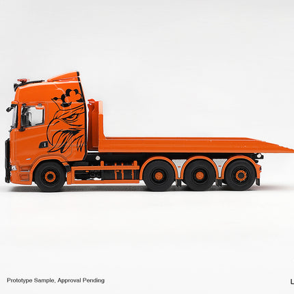 [Pre-Order]  1/64 Mini GT Scania 770S B8x4NA Hooklift Flatbed Orange（10.12）