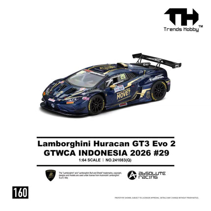 [Pre-Order] Trends Hobby 1:64-Lamborghini Huracan GT3 EVO2 - GTWCA Indonisia 2026 #29（9.3）