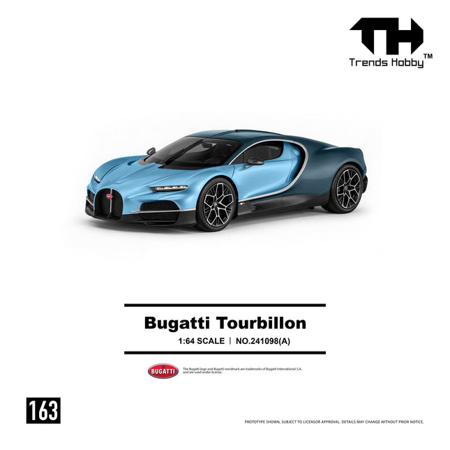 [Pre-Order] Trends Hobby 1:64-  Bugatti Tourbillon - Blue Atlantic（9.3）