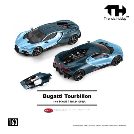 [Pre-Order] Trends Hobby 1:64-  Bugatti Tourbillon - Blue Atlantic（9.3）