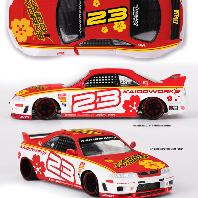 [Pre-Order]  1/64 Mini GT Nissan Skyline GT-R (R33) Kaido Stock Car V1（9.21）