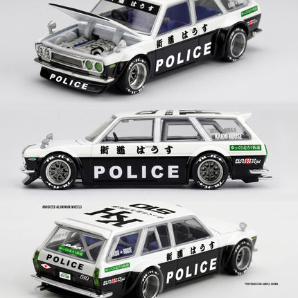 [Pre-Order]  1/64 Mini GT Datsun KAIDO 510 Wagon Police（10.21）
