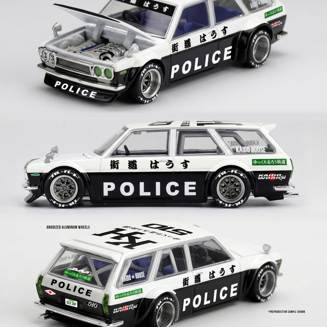 [Pre-Order]  1/64 Mini GT Datsun KAIDO 510 Wagon Police（10.21）