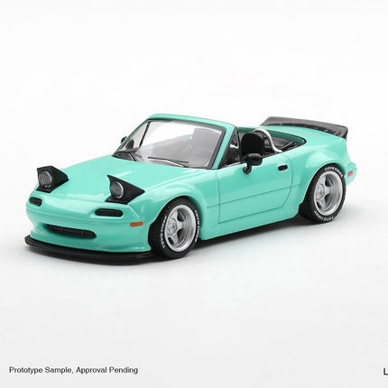 1/64 Mini GT 馬自達 MX-5 NA Pandem 薄荷綠 左駕 合金車仔模型