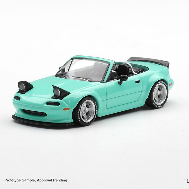 1/64 Mini GT 馬自達 MX-5 NA Pandem 薄荷綠 右駕 合金車仔模型